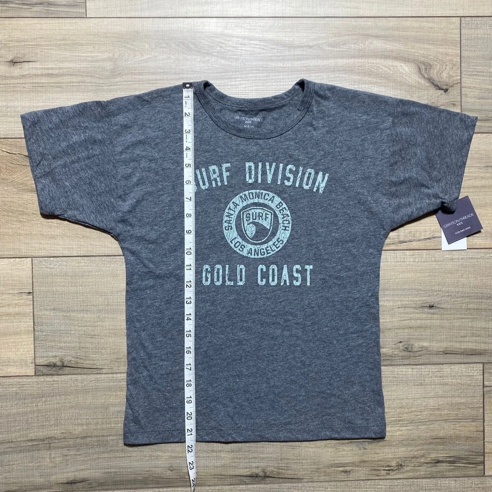 Grayson Threads Unisex Surf Division Santa Monica T-Shirt Size M (8-10)‎ Gray